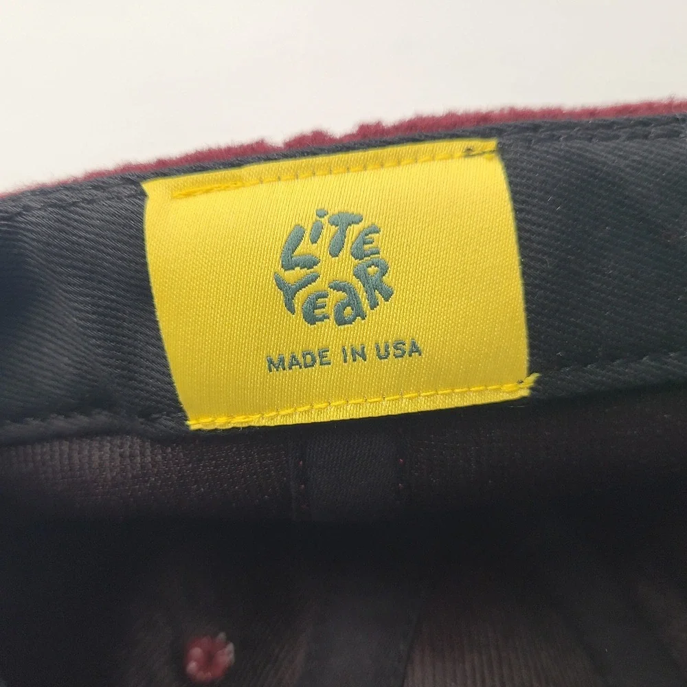 Lite Year Hat Strapback Maroon Fleece Streetwear Skate Skateboard Casual‎ Men